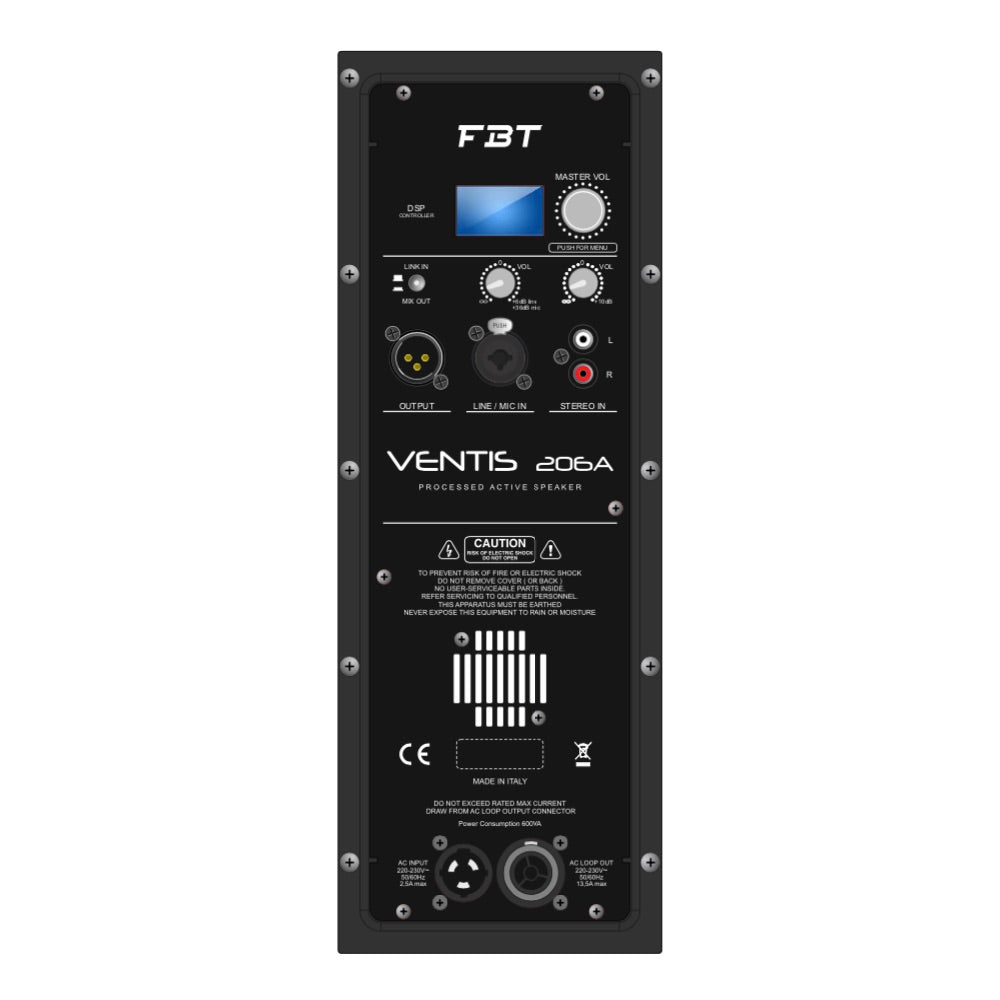 FBT Ventis 206A - 700W+200W 2-way Processed Active Speaker