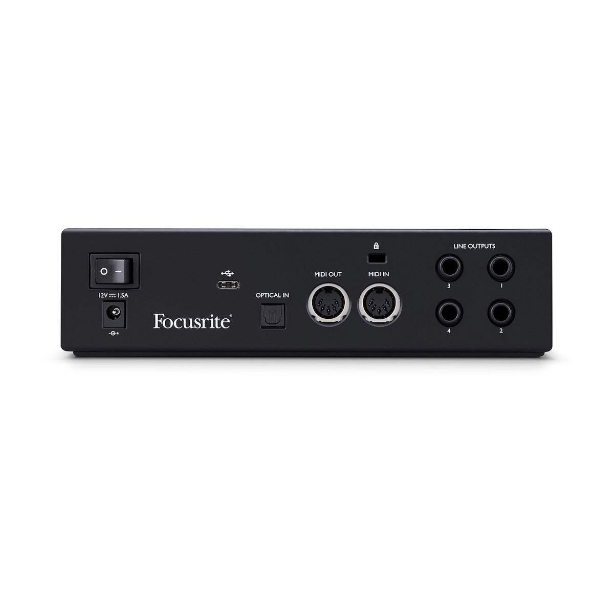 Focusrite Clarett+ 2Pre - USB-C Audio Interface with 10-in/4-out, rear