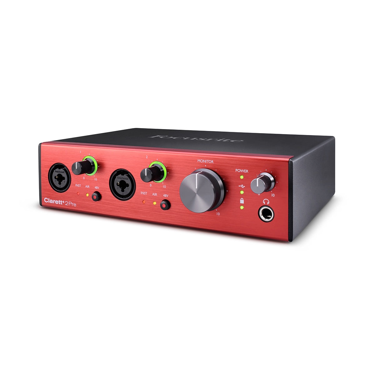Focusrite Clarett+ 2Pre - USB-C Audio Interface with 10-in/4-out, right