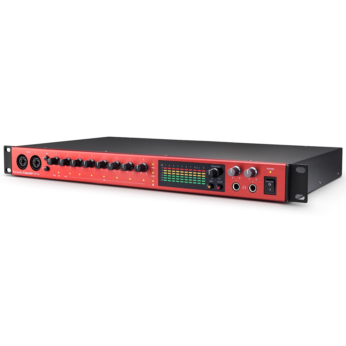 Focusrite Clarett+ 8Pre - USB-C Audio Interface with 18-in/20-out, right