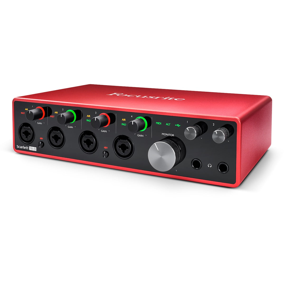 Focusrite Scarlett 18i8 - USB 2.0 Audio Interface with 18-in/8-out (3rd Gen), right