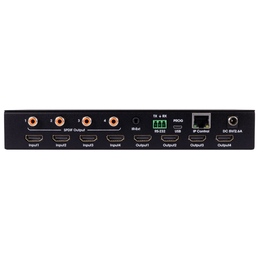 FSR DV-HMSW4K-44 - 4x4 HDMI 4K Matrix Switcher, rear