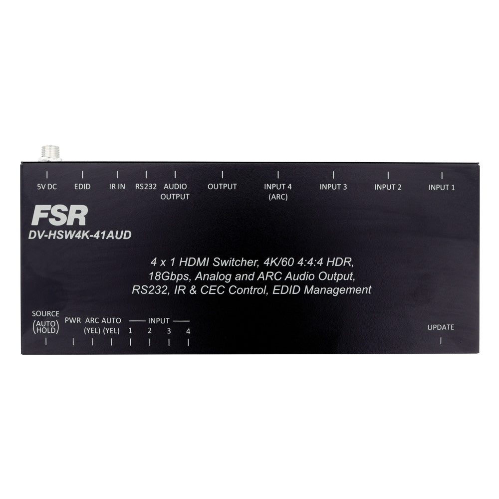 FSR DV-HSW4K-41AUD - 4K 4x1 HDMI Switcher, top