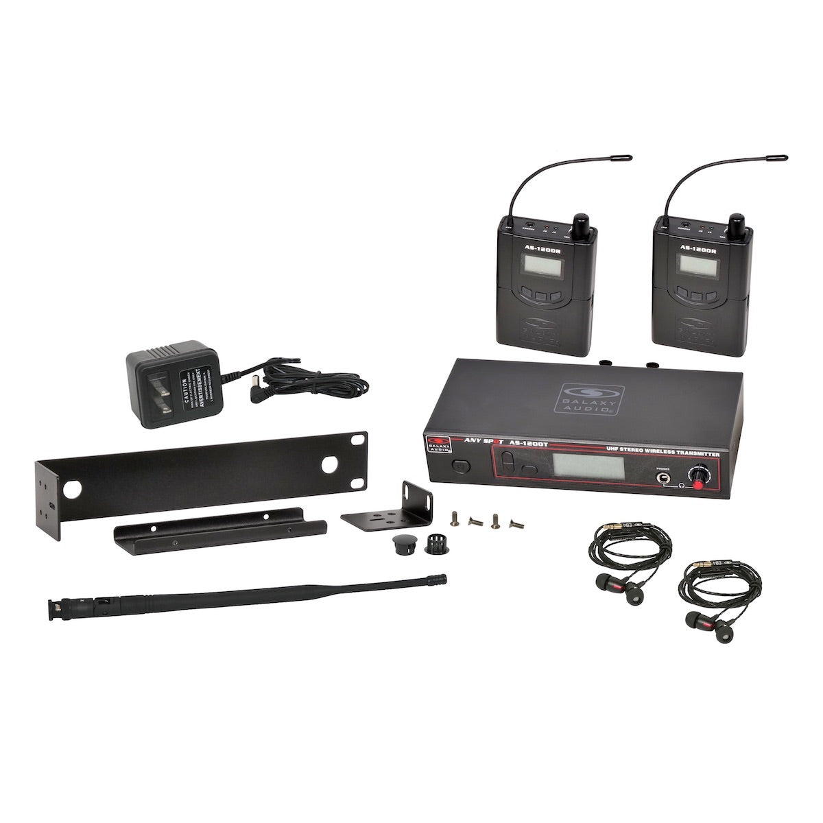 Galaxy Audio AS-1200-2 - Wireless In-Ear Monitor System, Twin Pack