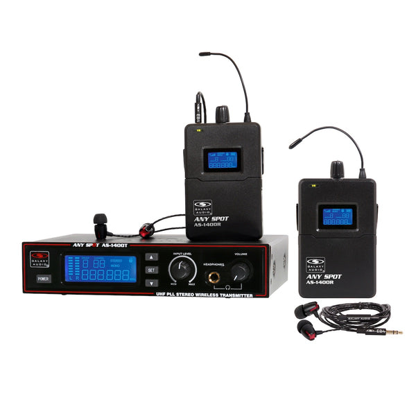 Galaxy Audio AS-1400-2 - Wireless In-Ear Monitor System, Twin Pack