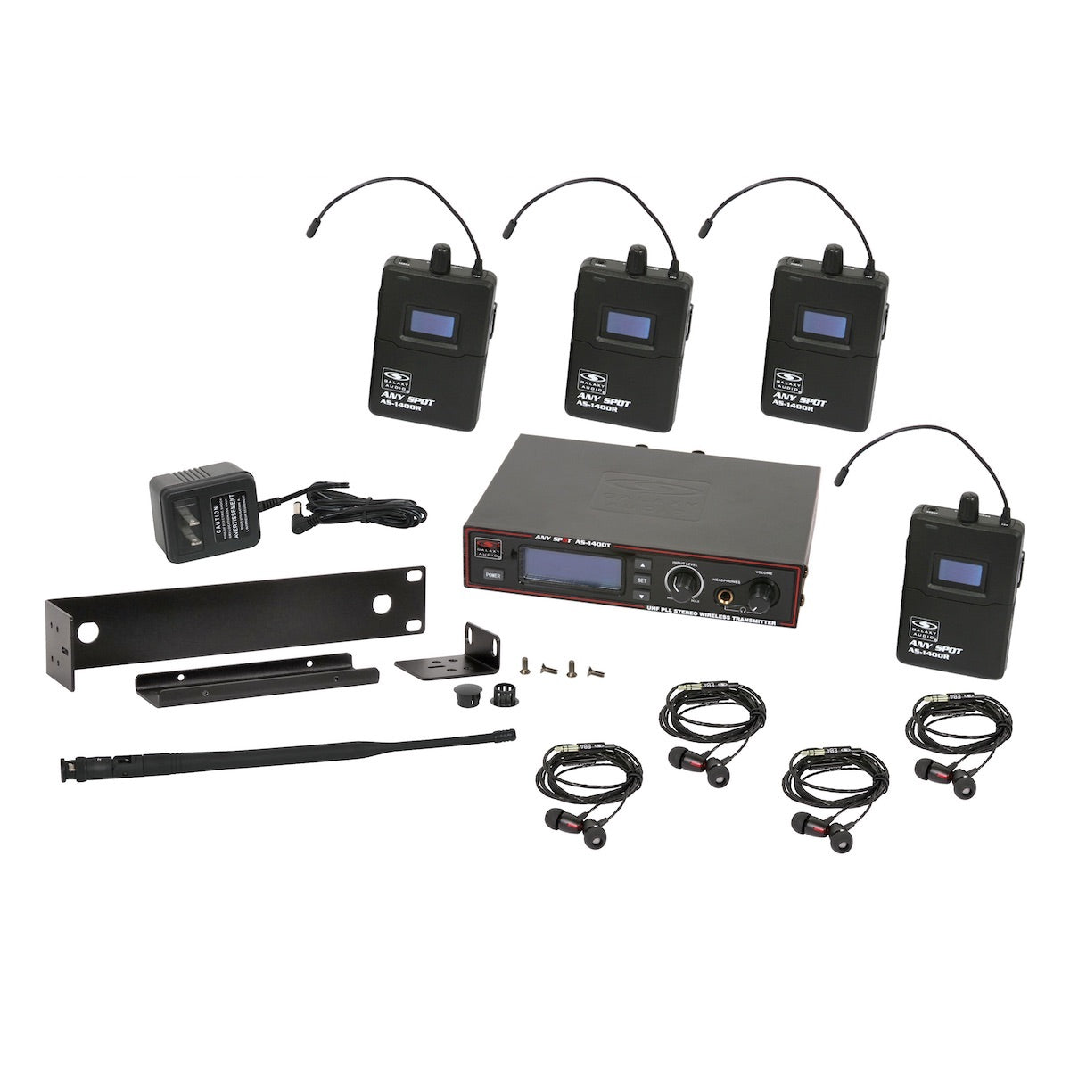 Galaxy Audio AS-1400-4 - Wireless In-Ear Monitor System, Band Pack