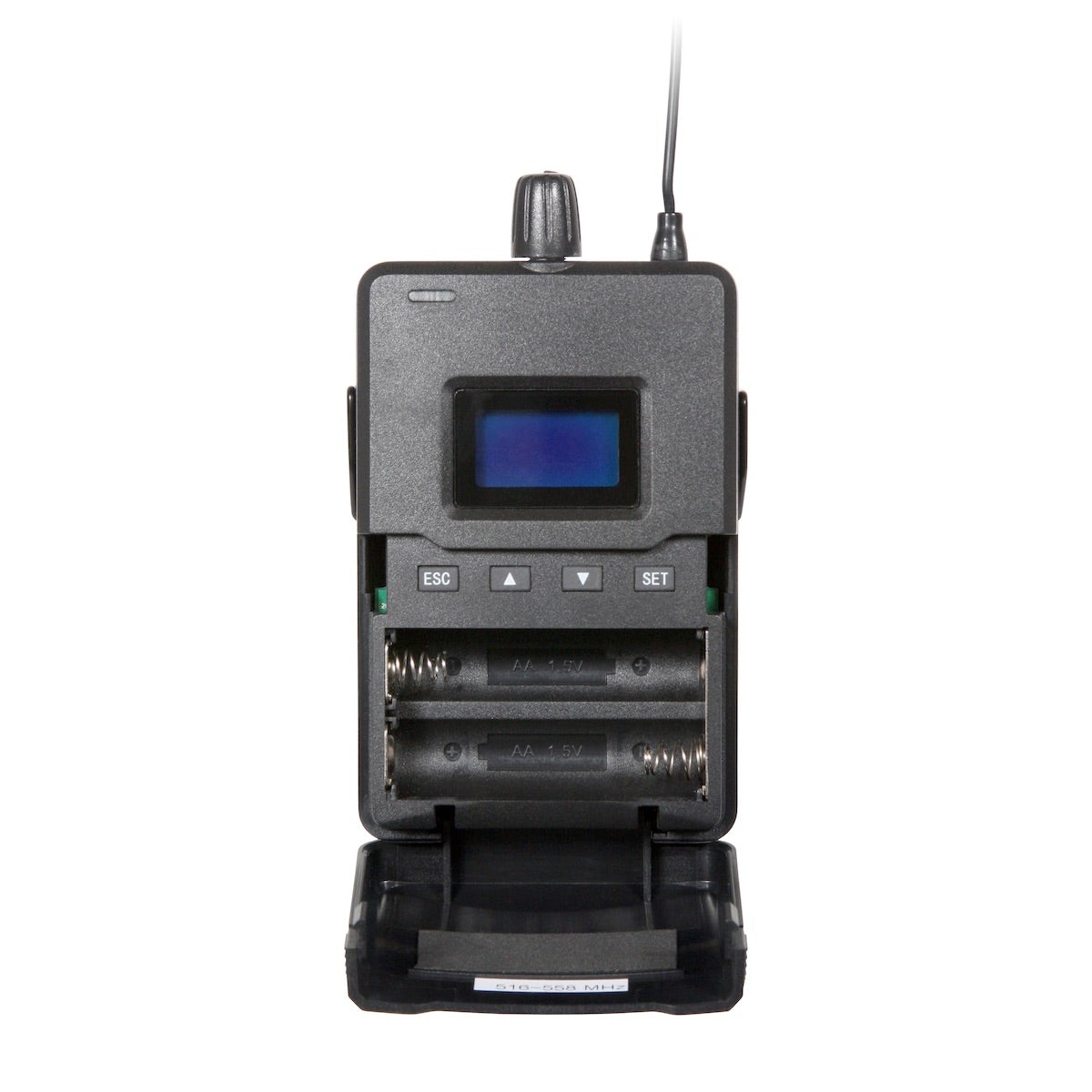 Galaxy Audio AS-1400r, wireless bodypack receiver, open