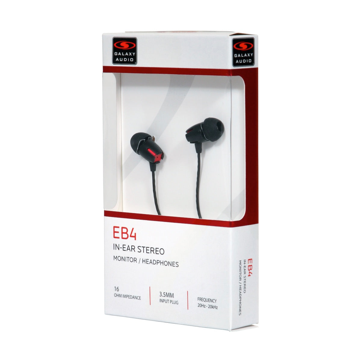 Galaxy Audio EB4 - Single Driver Standard Earbuds, box