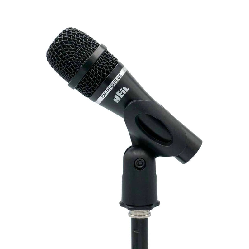 Heil Handi Mic Pro Plus Super Cardioid Microphone, mounted in a mic clip