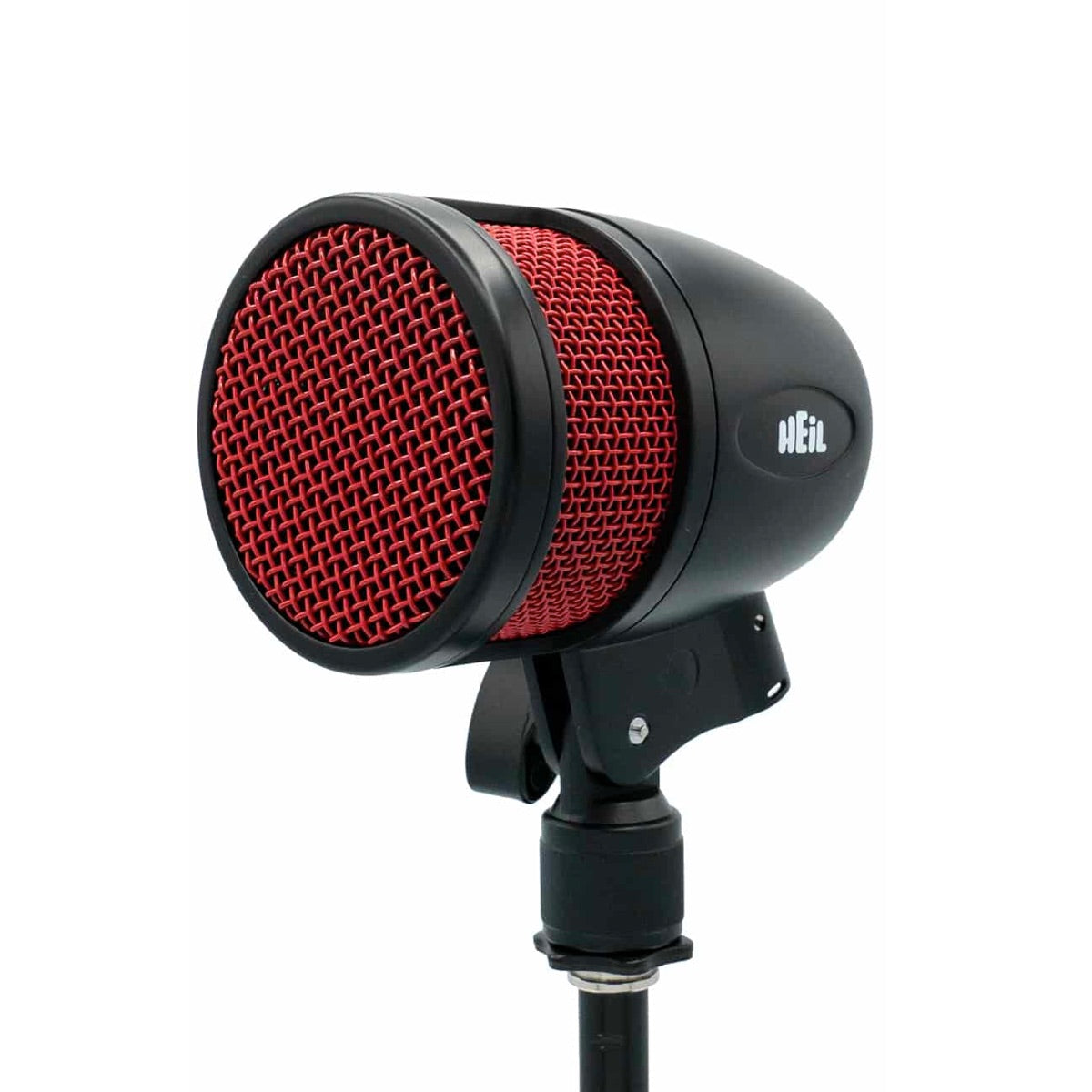 Heil PR 48 Premier Kick Drum Microphone - Large Diaphragm Mic, mounted on a mic stand