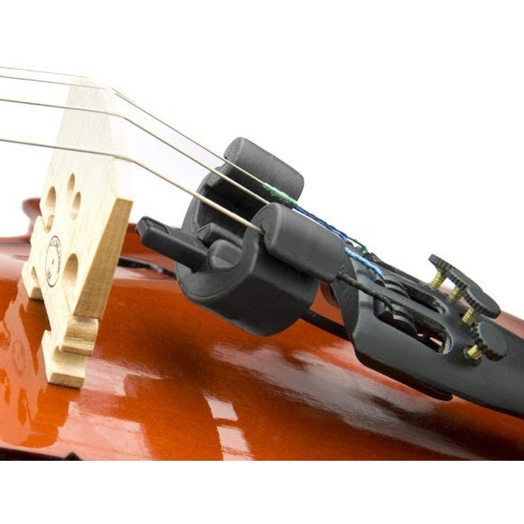 Countryman I2 Violin and Viola Microphone Kit - Low Profile Mount, shown on a viola