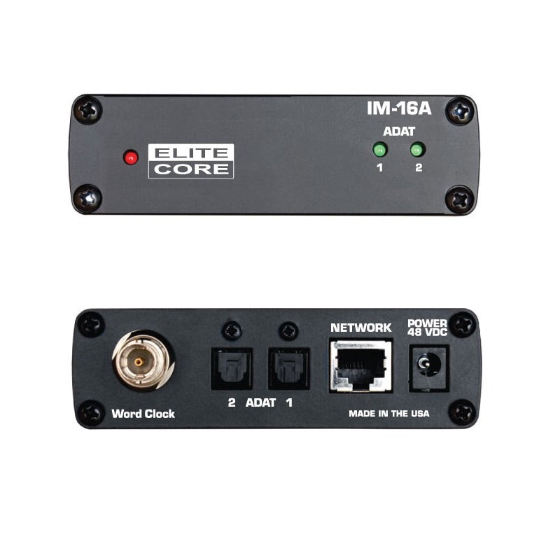 Elite Core IM-16A-CORE-DIGITAL - 16-Channel ADAT Interface, front and rear views