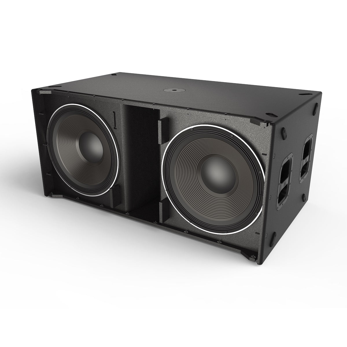 JBL SRX928S - Dual 18-inch Powered Subwoofer, shown without grill