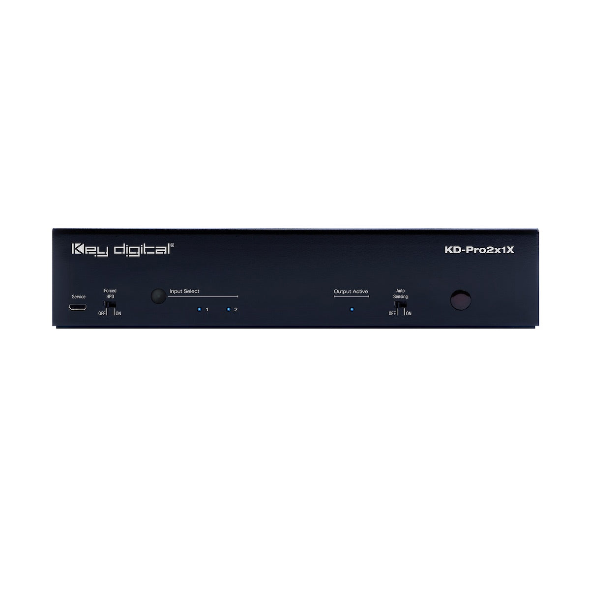 Key Digital KD-Pro2x1X - 2x1 4K/18G HDMI Switcher, front