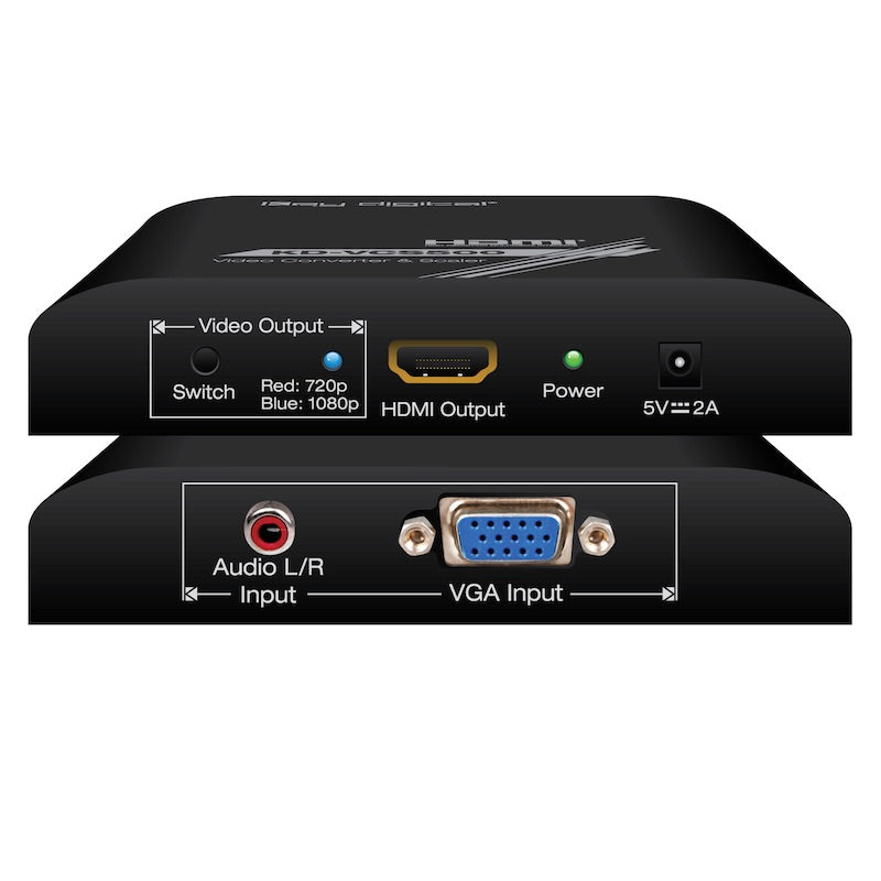 Key Digital KD-VCS500 - Video Converter and Scaler, front and rear views