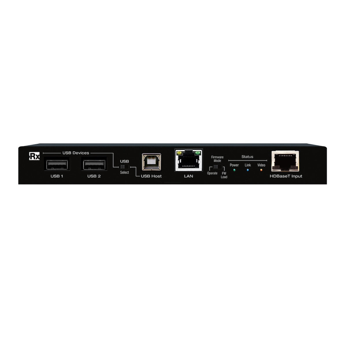 Key Digital KD-X100MRx - 4K/18G HDBaseT Receiver, 100m, front