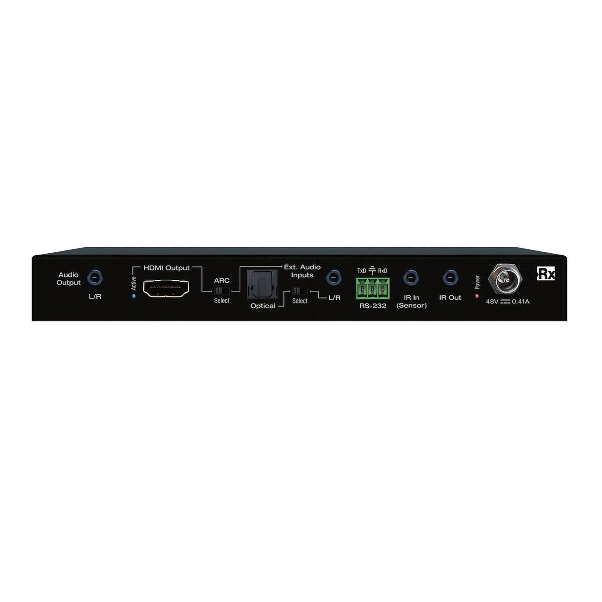 Key Digital KD-X100MRx - 4K/18G HDBaseT Receiver, 100m, rear