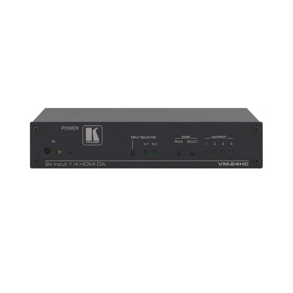 Kramer VM-24HC - 2x1:4 HDMI Switcher & Distribution Amplifier, front