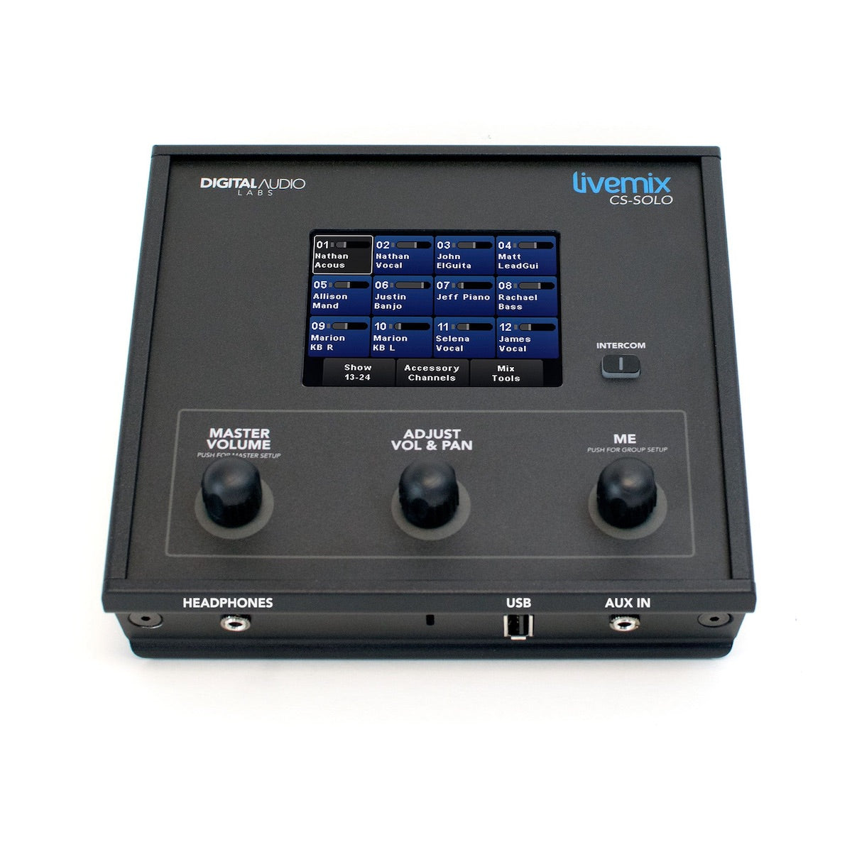 Digital Audio Labs Livemix CS-SOLO - Personal Monitor Mixer, front angle