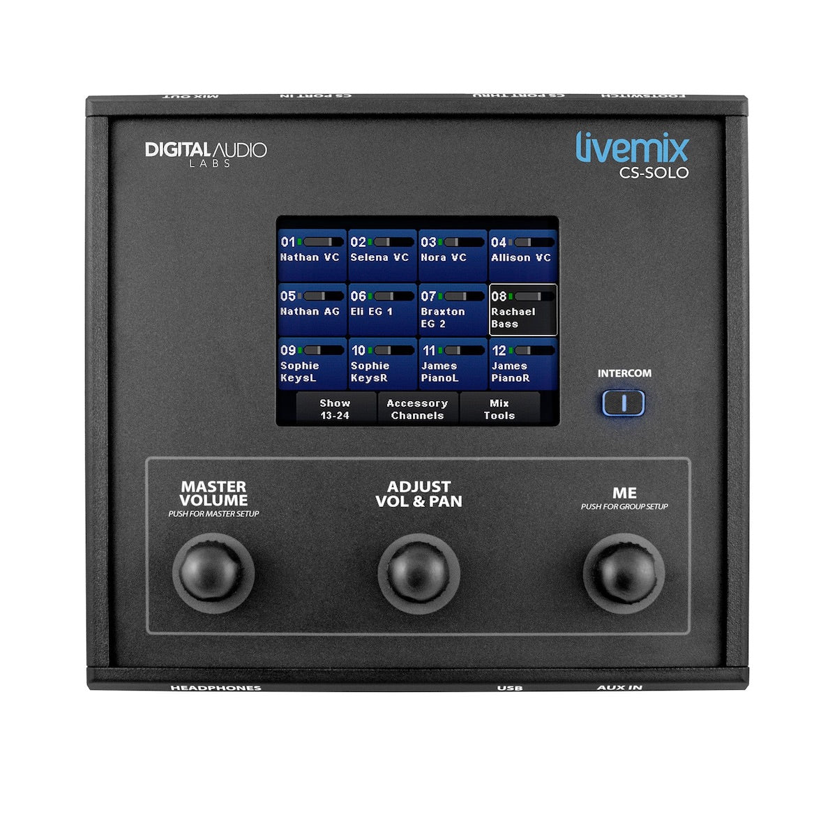 Digital Audio Labs Livemix CS-SOLO - Personal Monitor Mixer, top