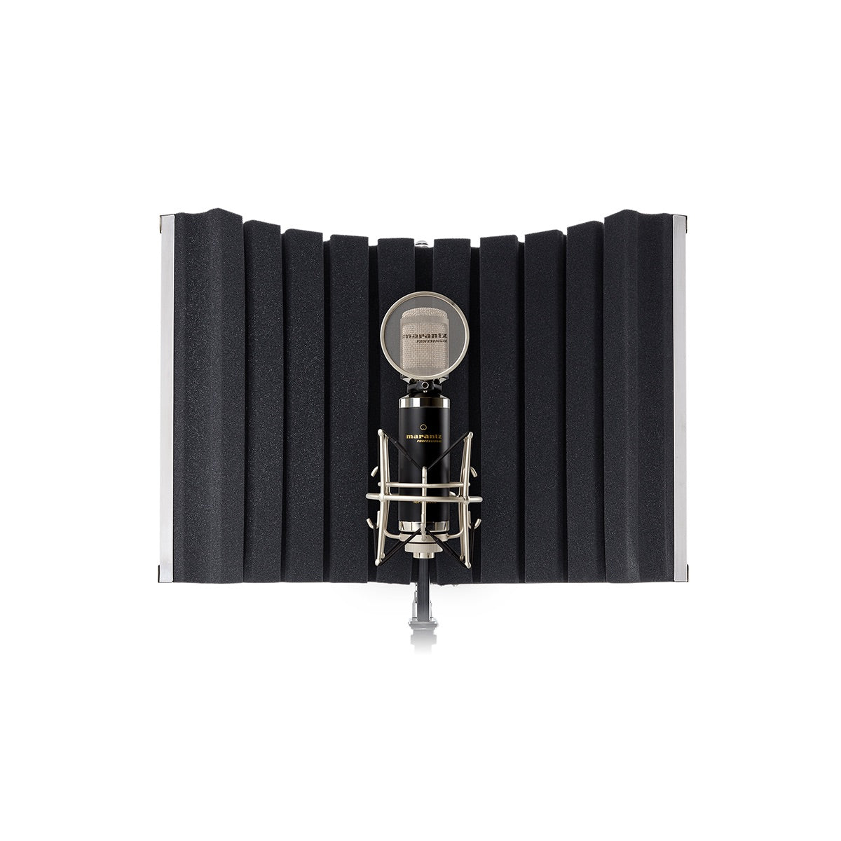 Marantz Sound Shield Compact - Vocal Reflection Filter, shown with microphone (not included)