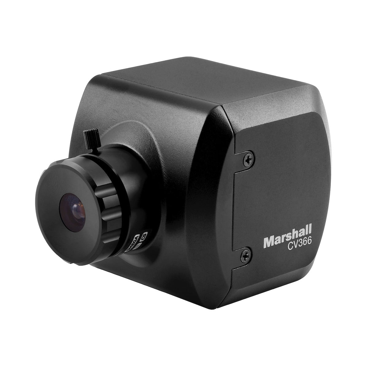 Marshall CV366 - Compact HD Camera with Genlock, Lens Sold Separately, left angle
