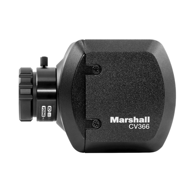 Marshall CV366 - Compact HD Camera with Genlock, Lens Sold Separately, left side