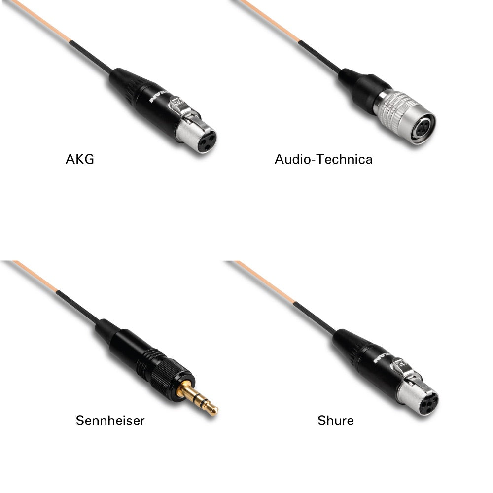 Mogan Standard Omnidirectional Earset Microphone, cable options