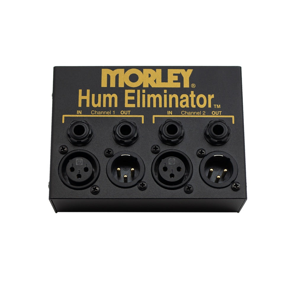 Morley Hum Eliminator - 2-channel Attenuator with XLR and 1/4-inch Jacks, front