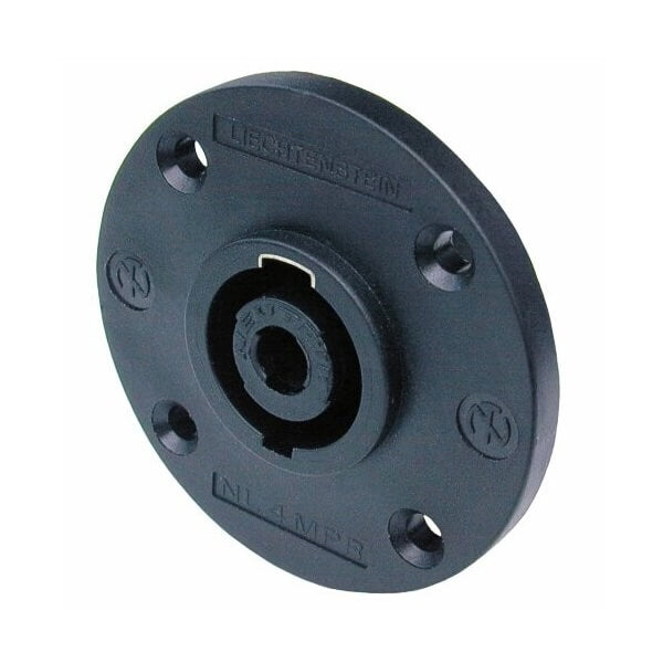 Neutrik NL4MPR - 4-pole SPEAKON Male Chassis Connector, Round Flange