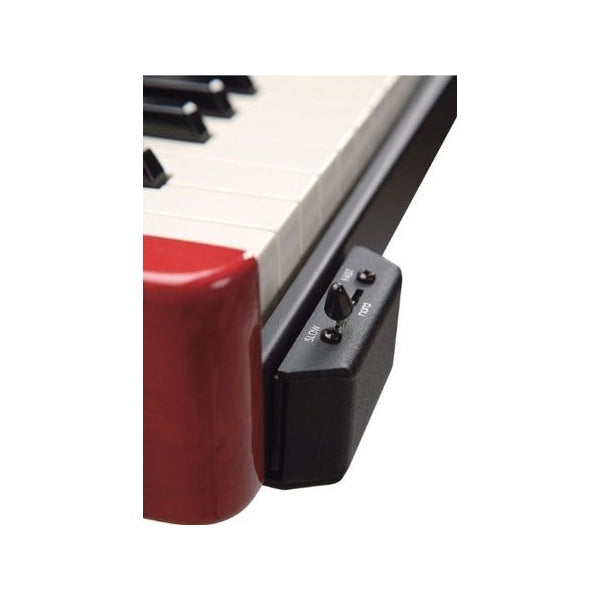 Nord Half Moon Switch - Speed Control for Nord Organ Rotating Speaker Simulation, mounted on the front of a keyboard