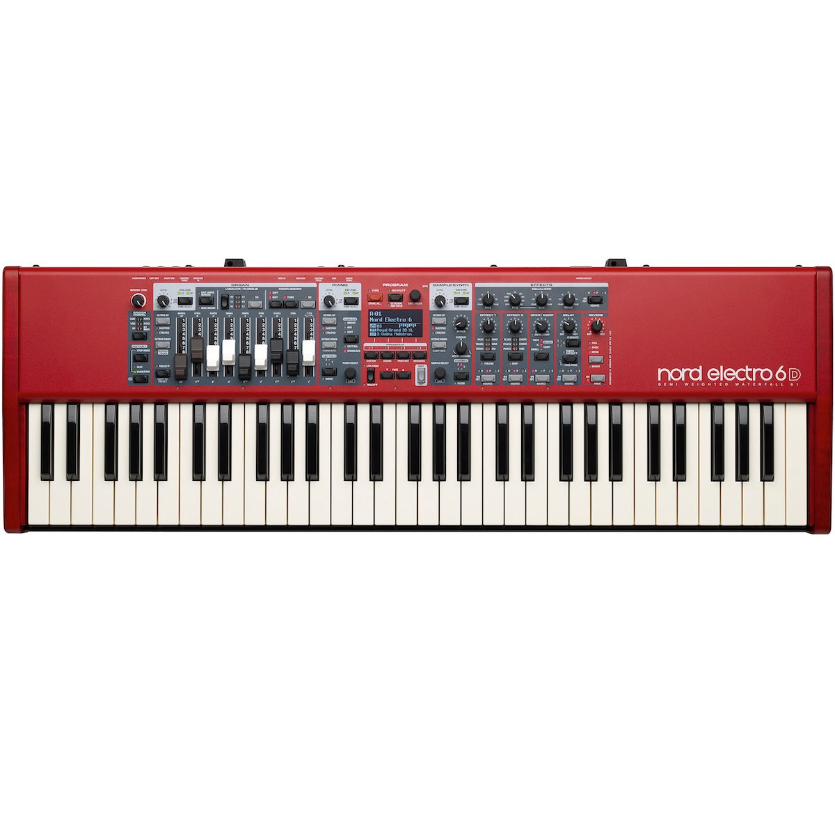 Nord Electro 6D 61 - 61-note Semi-Weighted Waterfall Keyboard, top