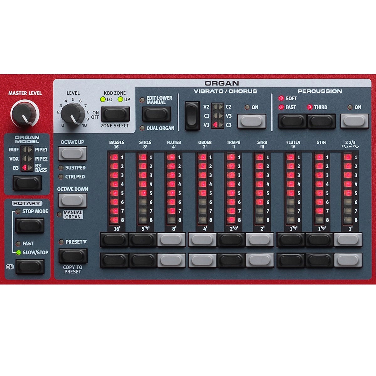 Nord Electro 6 HP レッド キーボード73鍵盤 Nord Electro 6 HP 73-key Hammer Action Keyboard | Sweetwater