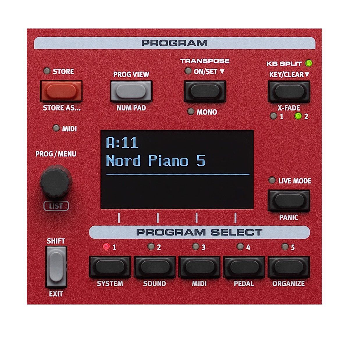 Nord Piano 5 73 - 73-note Virtual Hammer Action Technology Keyboard, piano controls