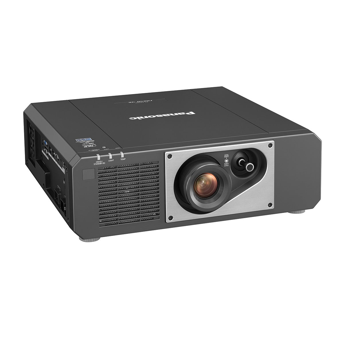 Panasonic PT-FRQ50 - 1-Chip DLP 4K Laser Projector, black, angled right
