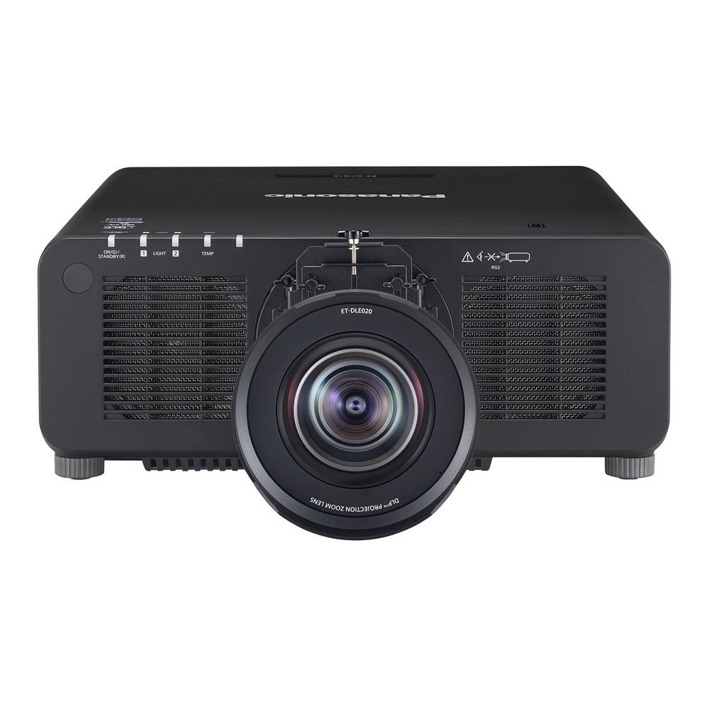 Panasonic ET-DLE020 Ultra Short-Throw Projector Zoom Lens mounted in a PT-RCQ 10 projector, front