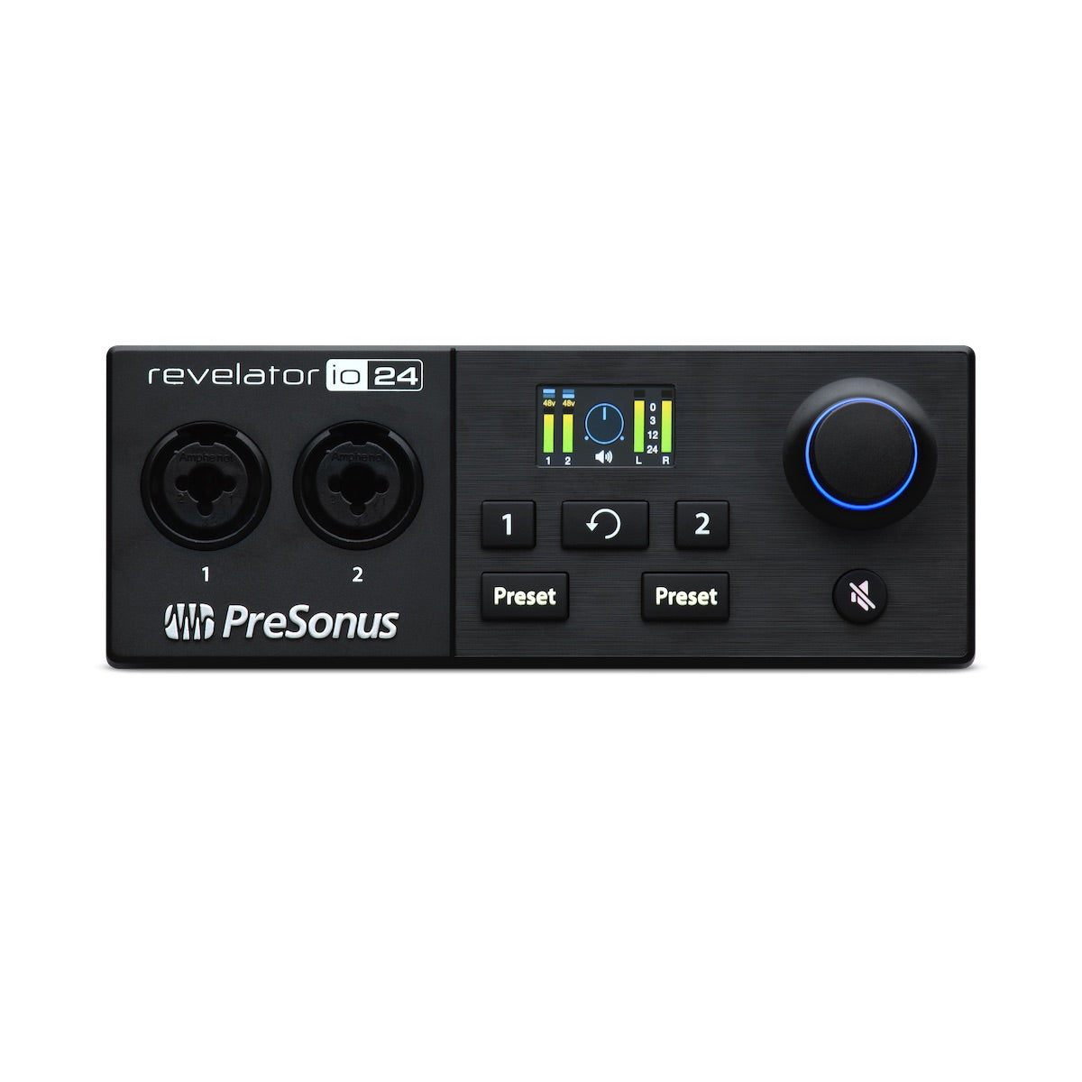 PreSonus Revelator io24 - USB-C Audio Interface for Recording and Streaming, front