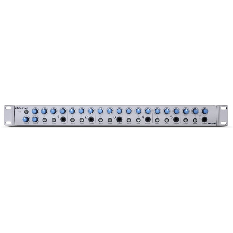 PreSonus HP60 - 6-Channel Headphone Mixing System, front