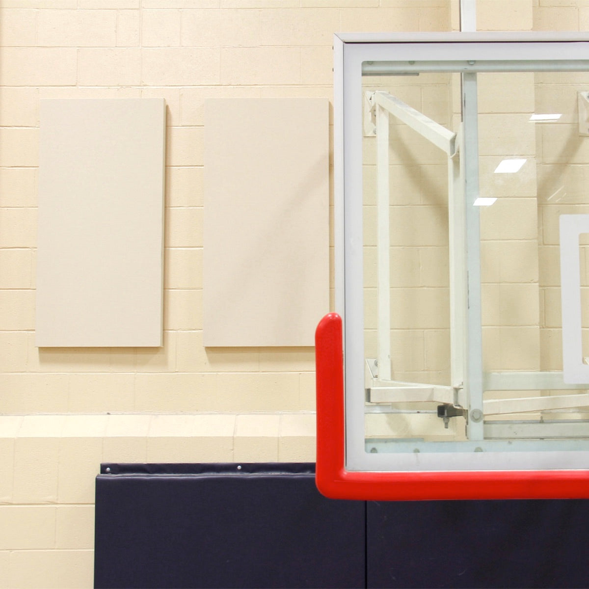 Primacoustic Hercules - Impact-Resistant Acoustic Panels, installed in a gymnasium