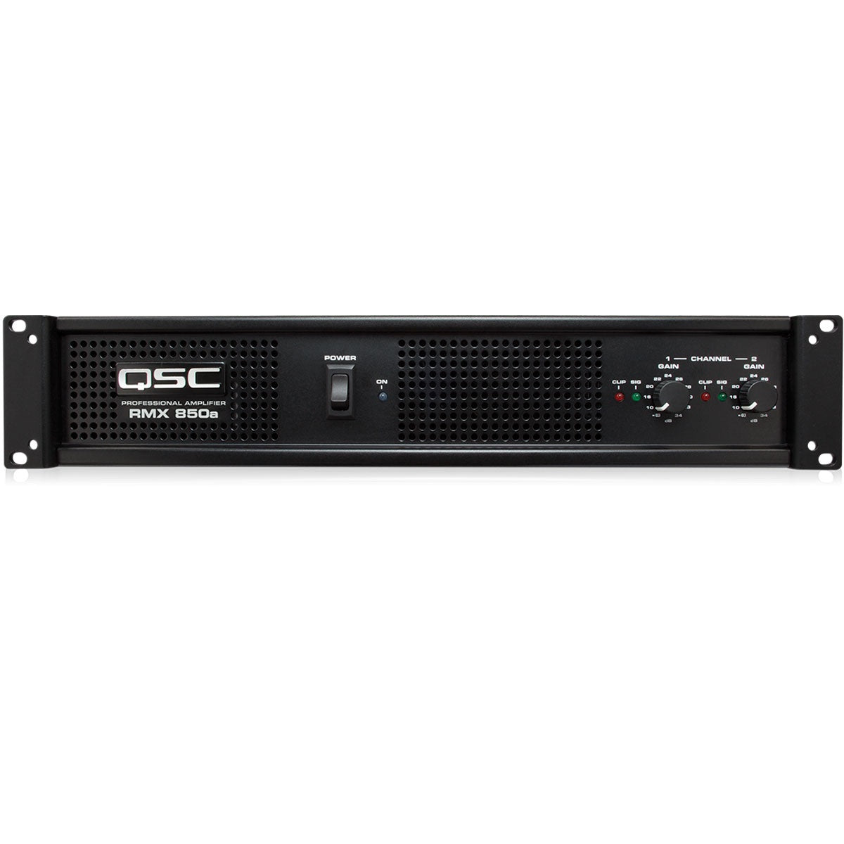 QSC RMX 850a Two-Channel Power Amplifier, front