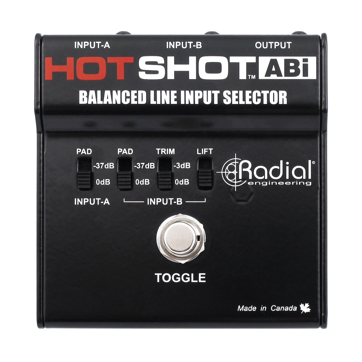 Radial HotShot ABi - Balanced Line Input Selector, top