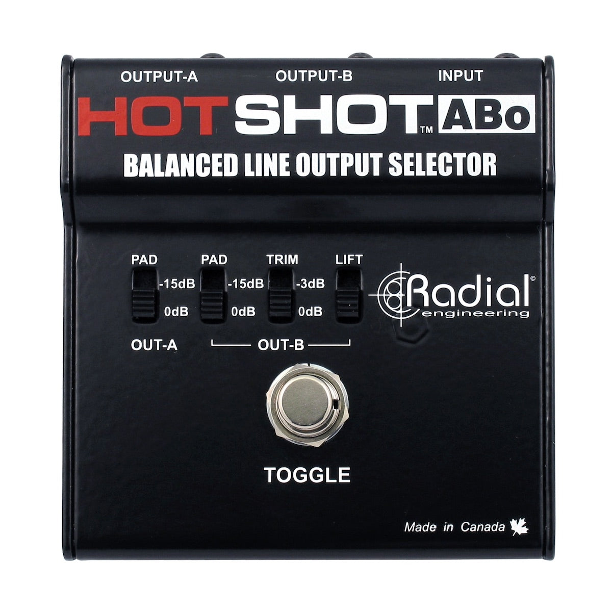 Radial HotShot ABo - Balanced Line Output Selector, top