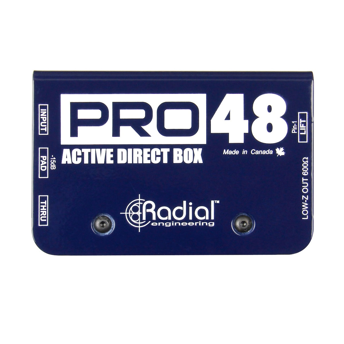 Radial Pro48 - 48V Phantom Powered Active Direct Box, top