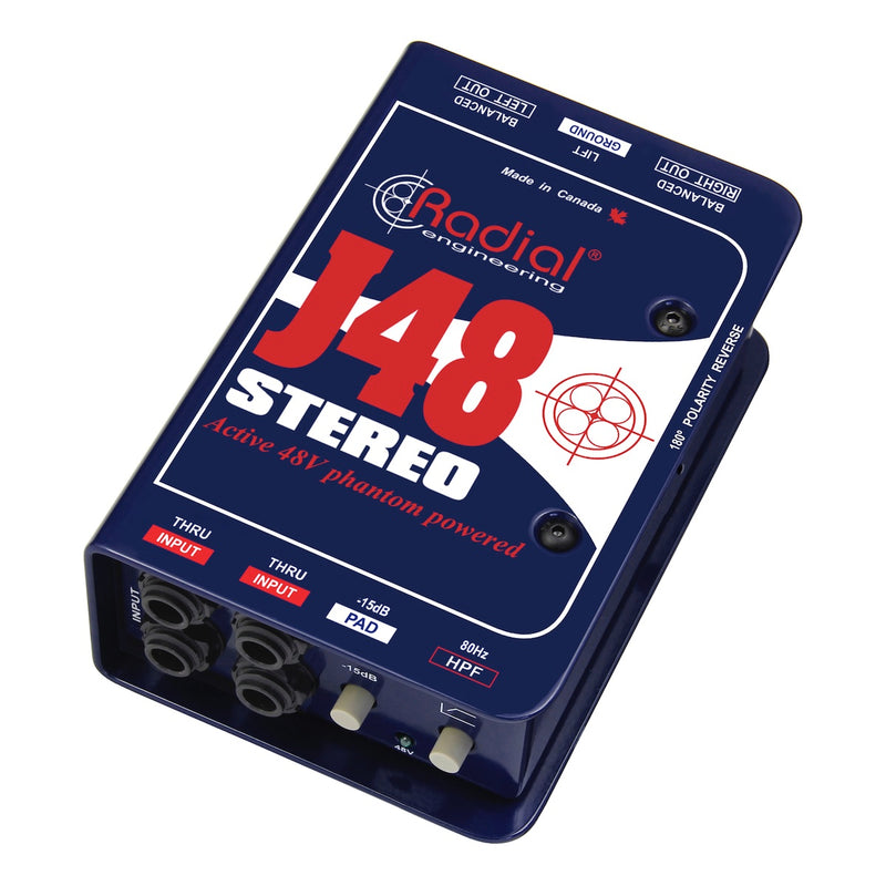 Radial J48 Stereo - Phantom Powered Active Direct Box