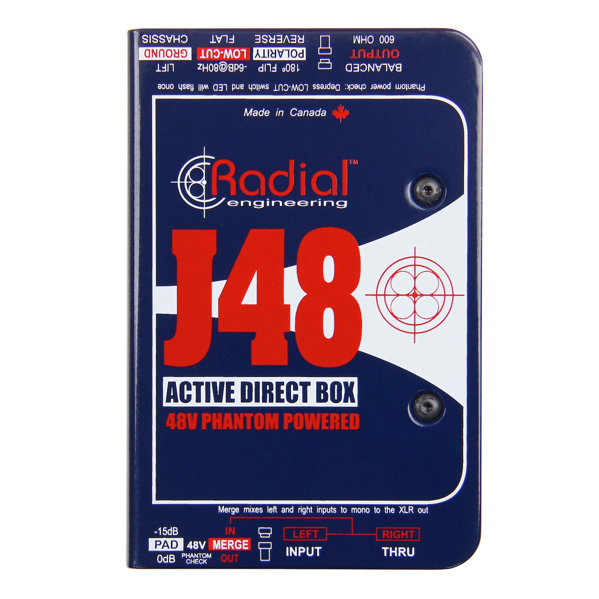 Radial J48 - Phantom Powered Active Direct Box, top