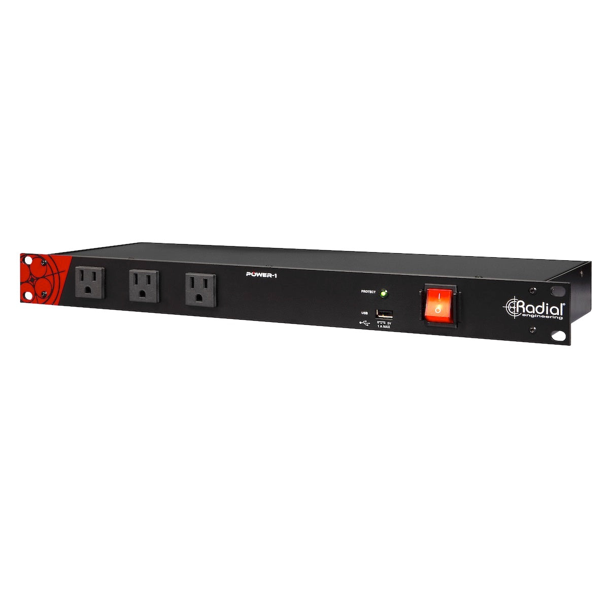 Radial Power-1 Rackmount Power Conditioner Surge Suppressor, right angled view