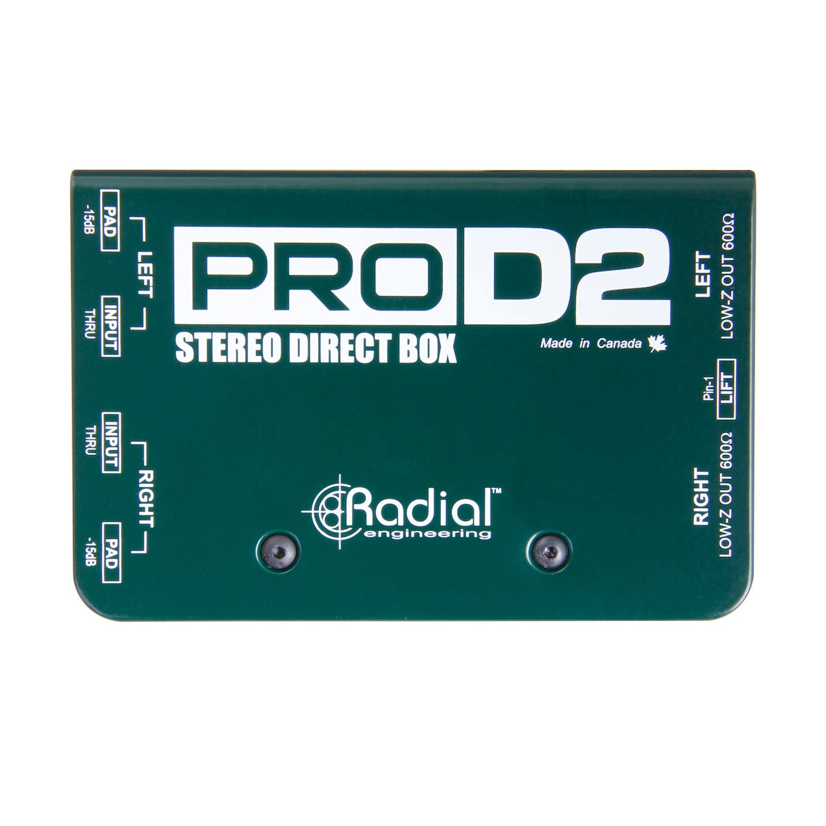 Radial ProD2 - Stereo Direct Box for Keyboard Interface, top