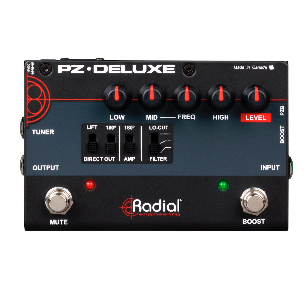 Radial PZ-Deluxe - Acoustic Instrument Preamp, top