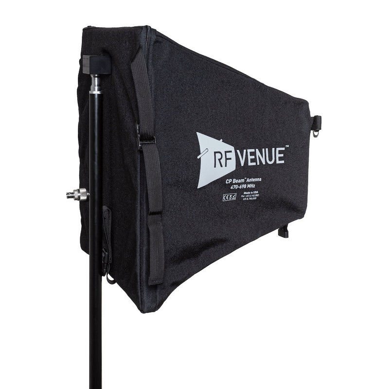 RF Venue CP Beam Helical Antenna for Wireless Mic and IEM Systems, side