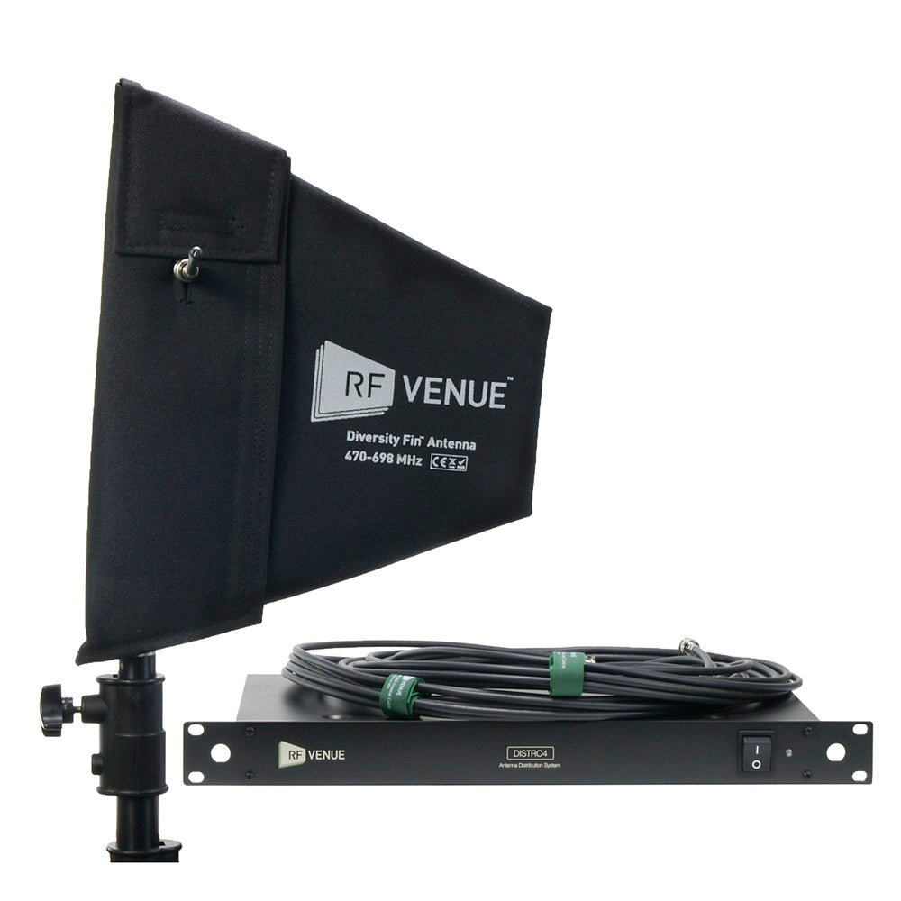 RF Venue 4-Channel Wireless Microphone Upgrade Pack - Stand Mount